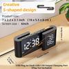 Sleek Bedside Alarm Clock Radio Large Dual Display Screen With Adjustable Brightness USB Port Sleep Timer FM76~108MHz FM Radio