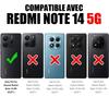 Coque de protection - E.F.CONNECTION - Pour Xiaomi Redmi Note 14 5G - Antichoc - Anti-rayures - Argenté