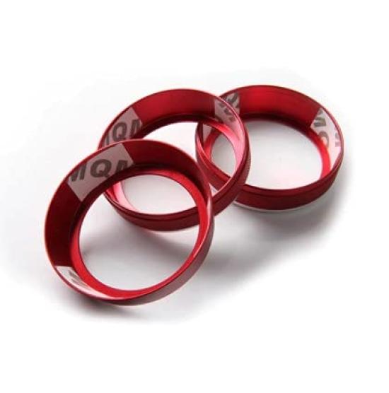 SNZ Suzuki New Jimny Air Conditioner Dial Ring Set of Interior Accessories for Jimny Sierra JB74w Covers, 3, (Red) JB64w,