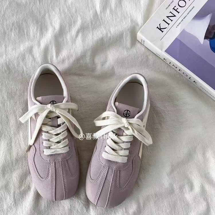 

2025 Macaron candy color German training shoes women s Korean version niche soft-soled Forrest Gump shoes light casual sports shoes 40