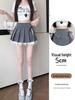 Women's Summer 2026 A-Line Lace Pleated Skirt - High Waist, Trendy Culottes Style