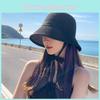Women's Spring Summer Wide Brim Sun Hat With Ribbon Uv Protection Fishing Hat