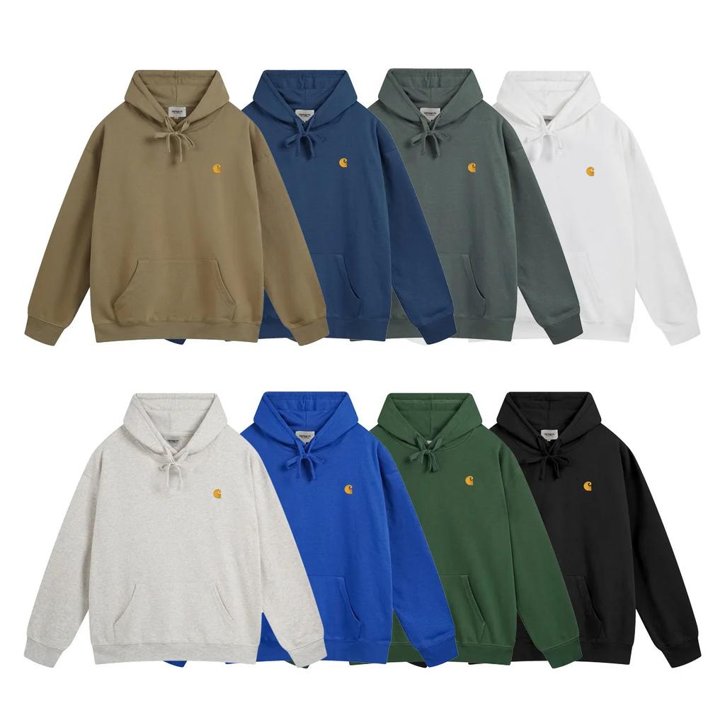 Trendy Classic Gold-Label Embroidered Hooded Sweatshirt New Style Loose-Fit Couple's Version Versatile Hooded Sweatshirt