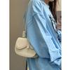 Niche Design Spring and Autumn Style Fresh and Simple Little Cute Solid Color One-shoulder Crossbody Fashion Saddle Bag