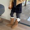 2025 New Winter Snow Boots Women's Fur Integrated Medium Tube Thick Sole Heightening Knight Boots Piled Thickened Non-slip Cotton Shoes