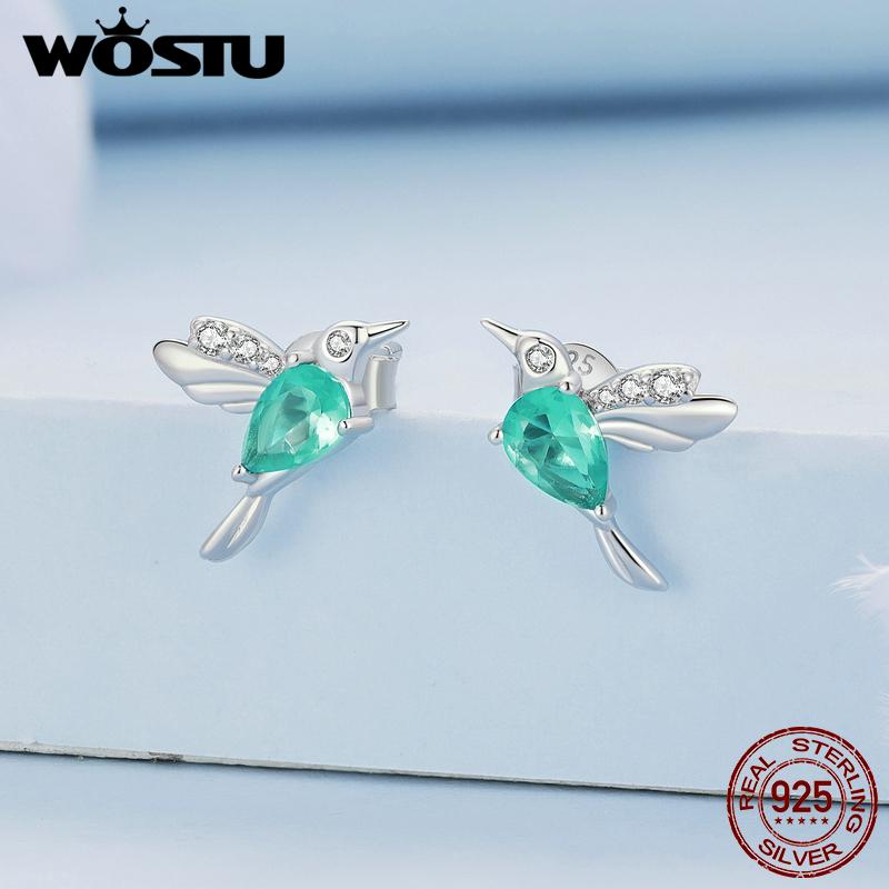 925 Silver Mini Flower Butterfly Bird Bee Stud Earrings Rainbow Moonstone Kitty Cat Ear Studs Girl Party Jewelry