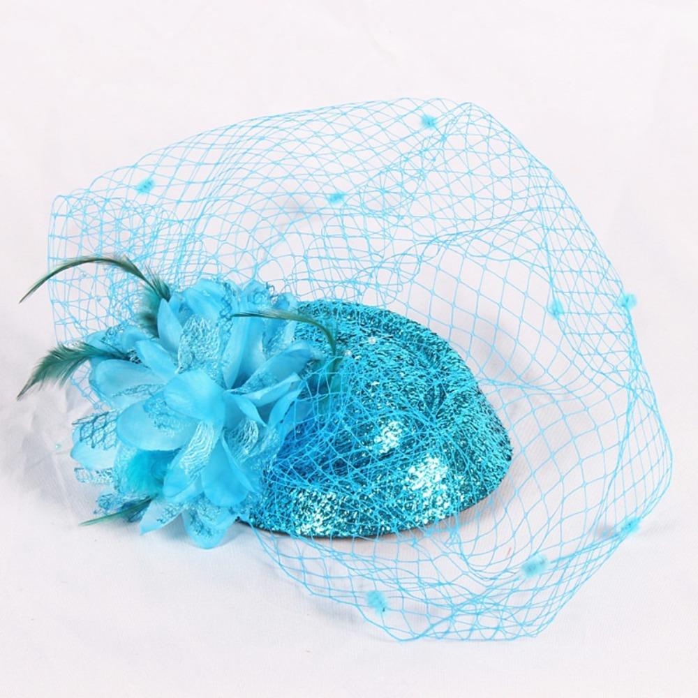 Floral Veil Formal Hat Polyester Flower Headpiece Elegant Headwear  Dress Up
