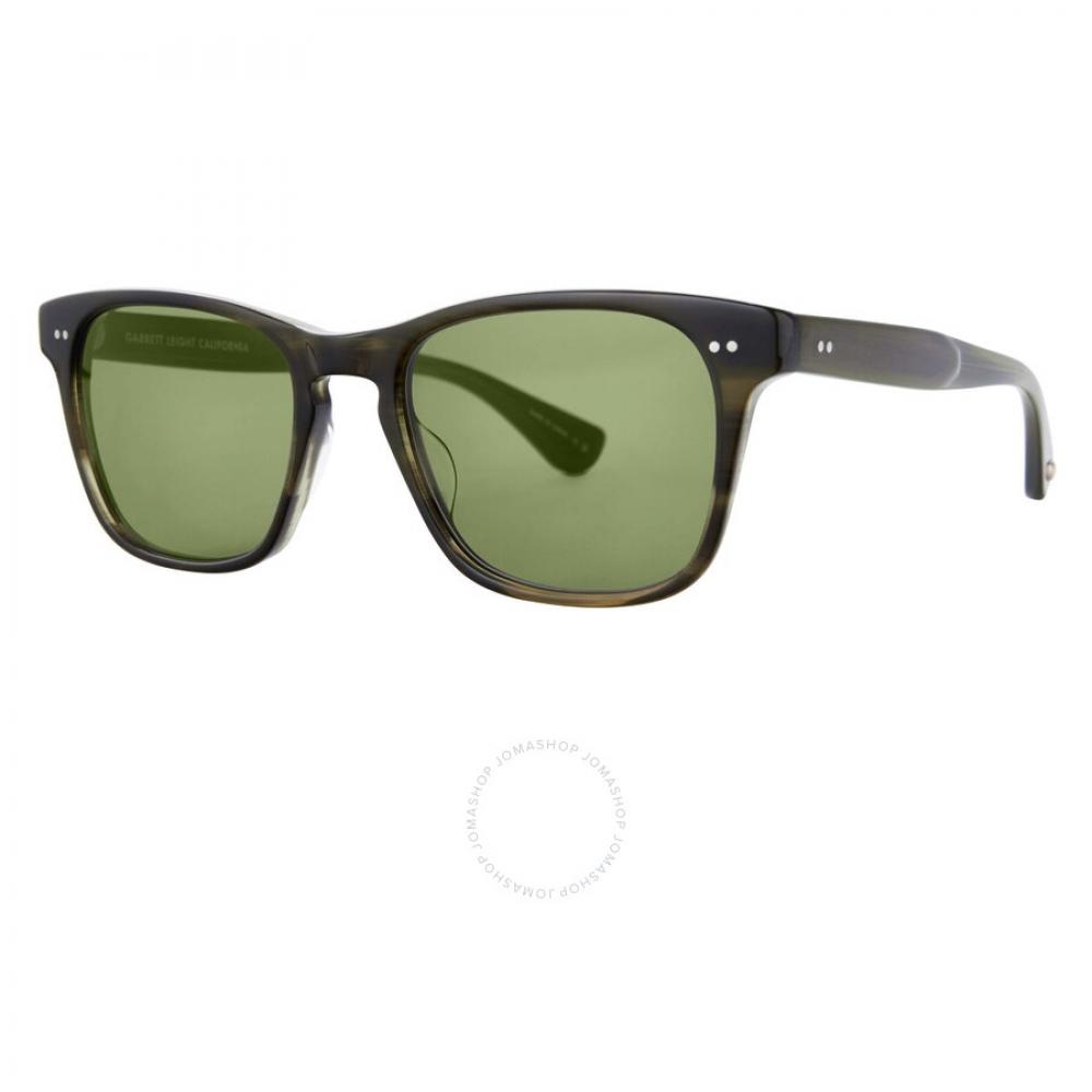 Garrett Leight Torrey Sun Green Square Unisex Sunglasses 2148 Dgfr Grn 51