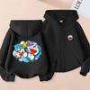 Doraemon POKAN Print Casual Loose Hoodie for Men, Women & Children - Spring/Autumn