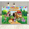 Green Grass Farm Theme Party Decoration  Background La Granja De Zenon Backdro Photo Backdrop Kids 1st Birthday Baby Shower
