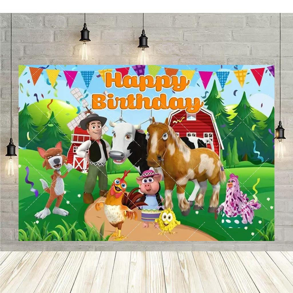 Green Grass Farm Theme Party Decoration Background La Granja De Zenon Backdro Photo Backdrop Kids 1st Birthday Baby Shower