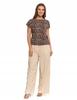 Women's Blouse with Short Sleeves, Comfortable, Elegant, Patterned MORAJ L PATT1