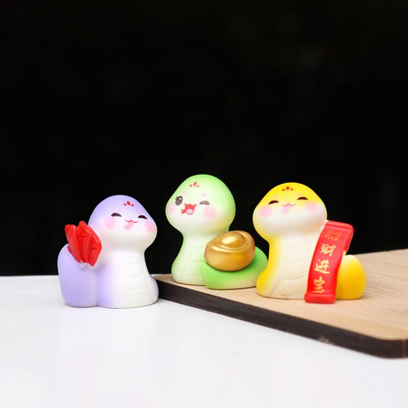 Zodiac Little Snake Doll New Year Blind Box Accessories: Mini Landscape Desktop Decorations