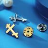 Spilla Croce Ortodossa Teamer Acciaio Inossidabile Spilla Religiosa Cristiana Minimalismo Classico Accessori per Abito Gioiello Regalo 2026 Nuovo