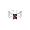 Natural Garnet Cuff Bracelet: 925 Sterling Silver Jewelry