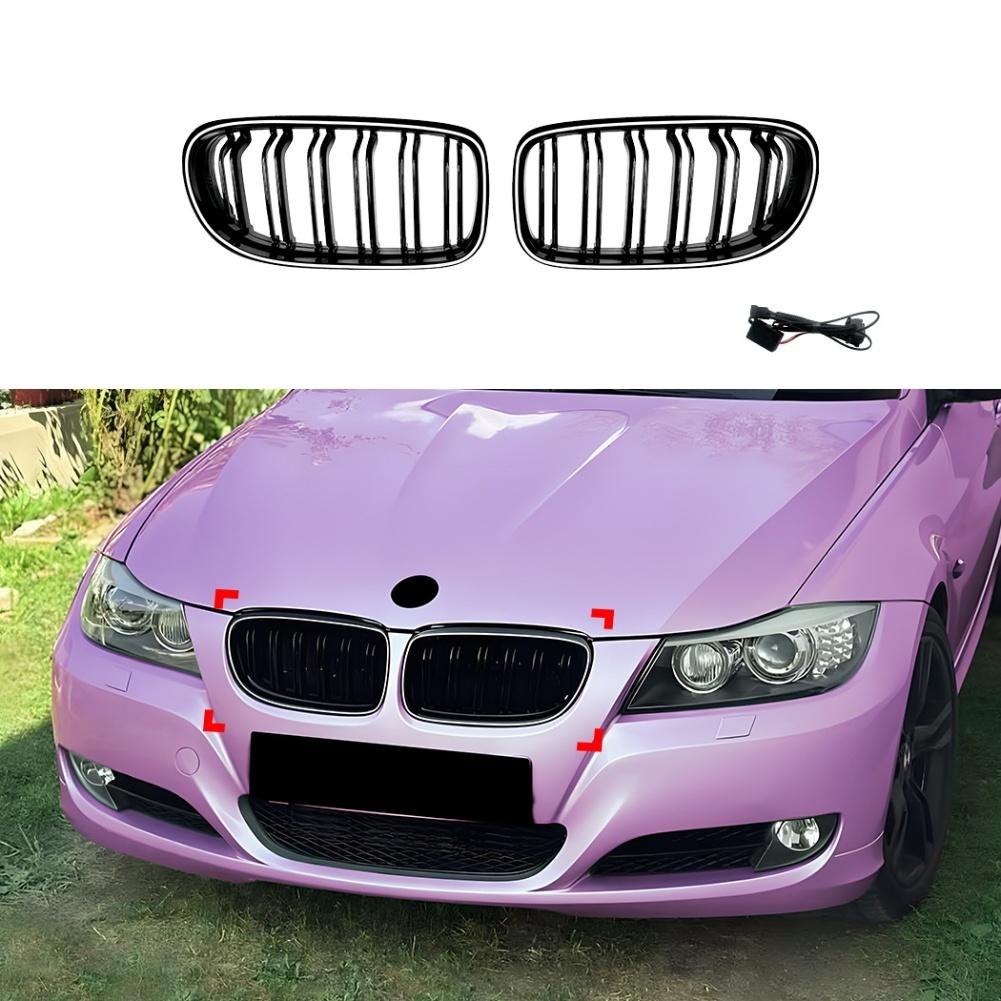2pcs Gloss Black Kidney Front Grille For BMW 3 Series E90 E91 LCI 325i 2009-2012 Kidney Grill Racing Grills