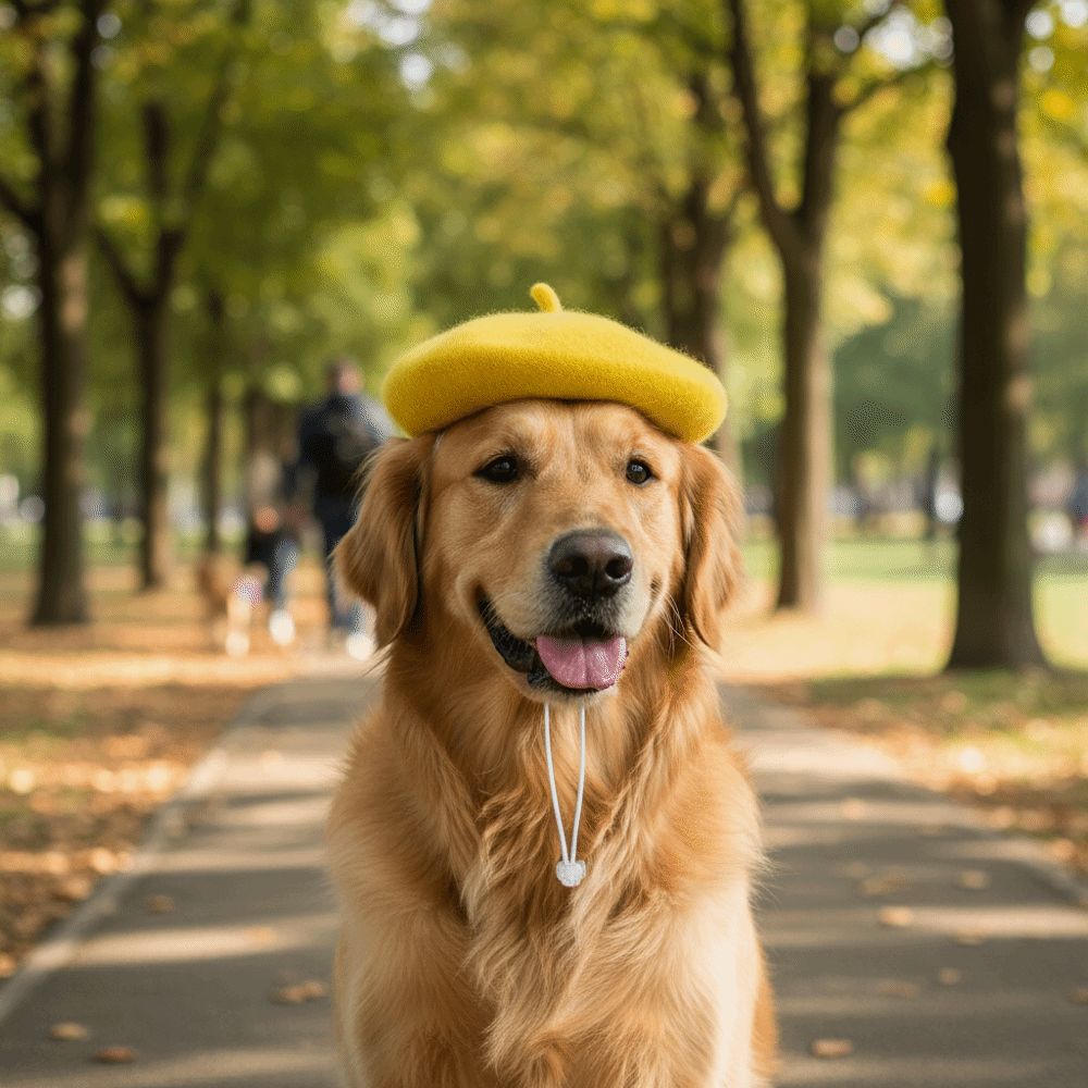 Breathable Pet Headwear Adjustable Pet Painter Hat Cat Beret Hat Photos Sessions