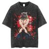 New Arrival Mens Clothes Tee Shirt Homme Graphic TShirts Men Tshirt for Men Ropa Hombre Anime Print Japanese Manga Washed