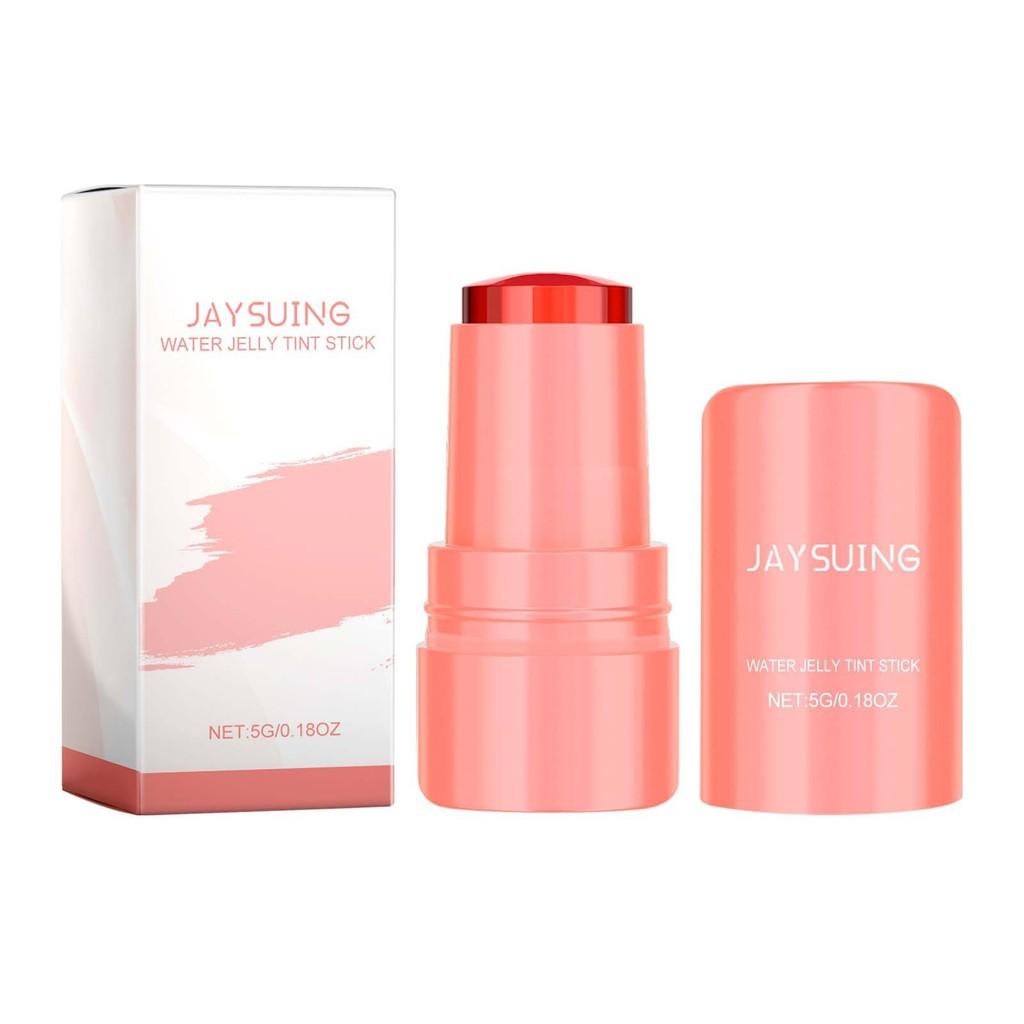 Jaysuing Coral Color Two-in-one Blush And Lip Gloss Stick For Radiant Skin