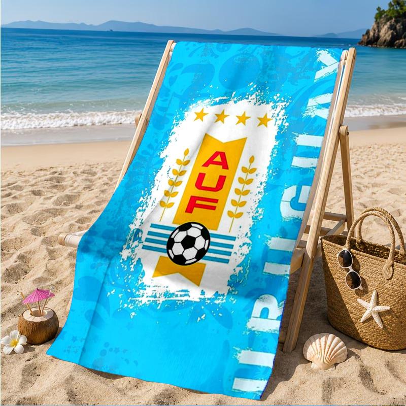 Fc Crest Design Printed Microfiber Beach Towel, Soft And Absorbent, Quick-Dry, Ideal for Summer Travel, Beach Essential, Swimming Pool