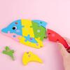 Big Size Cartoon Animal 3D Wooden Puzzle Jigsaw For Children Montessori Assemble Early Education Puzzle Game Toy Baby Gift