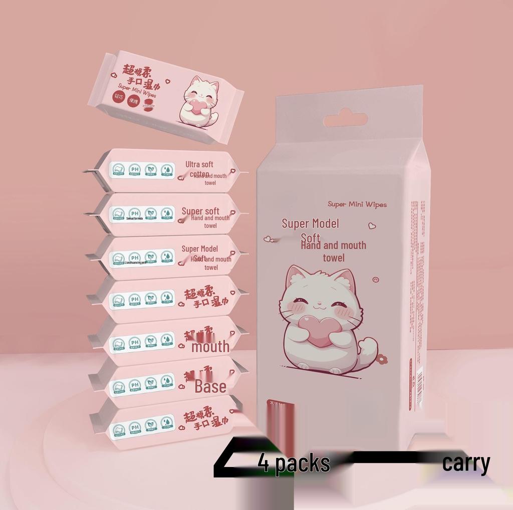 Portable Mini Baby Wipes: Disposable Hand & Mouth Cleaning for Infants & Toddlers