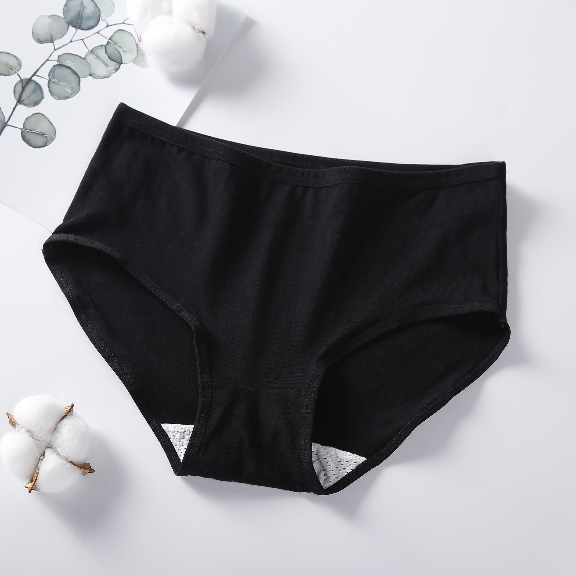 

Simple Plus Size Women s Mid-Waist Cotton Panties - Solid Color Breathable Triangle Briefs Extra Large