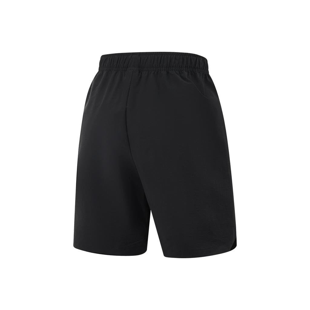 Li-Ning Comfortable Solid Color Mid-Rise Quick-Dry Cool Straight-Leg Sports Shorts Men shorts Black AKSV281-2