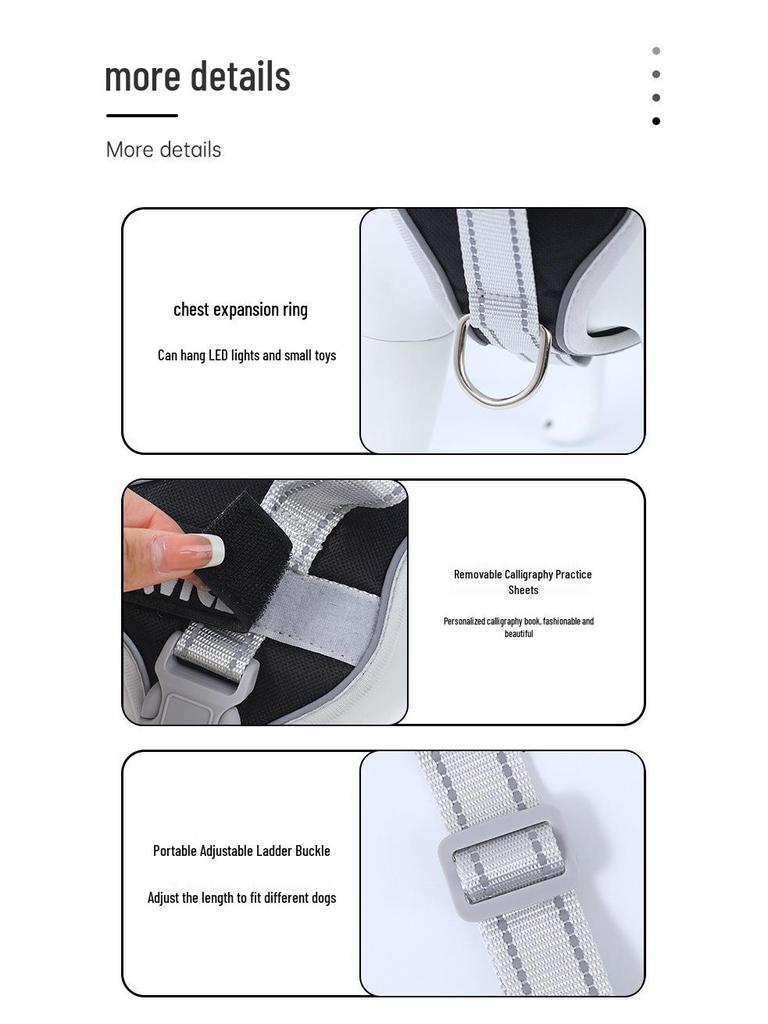 K9 Saddle Style Dog Harness & Leash - Explosion-Proof, Medium/Large Breeds, Border Collie, Golden Retriever