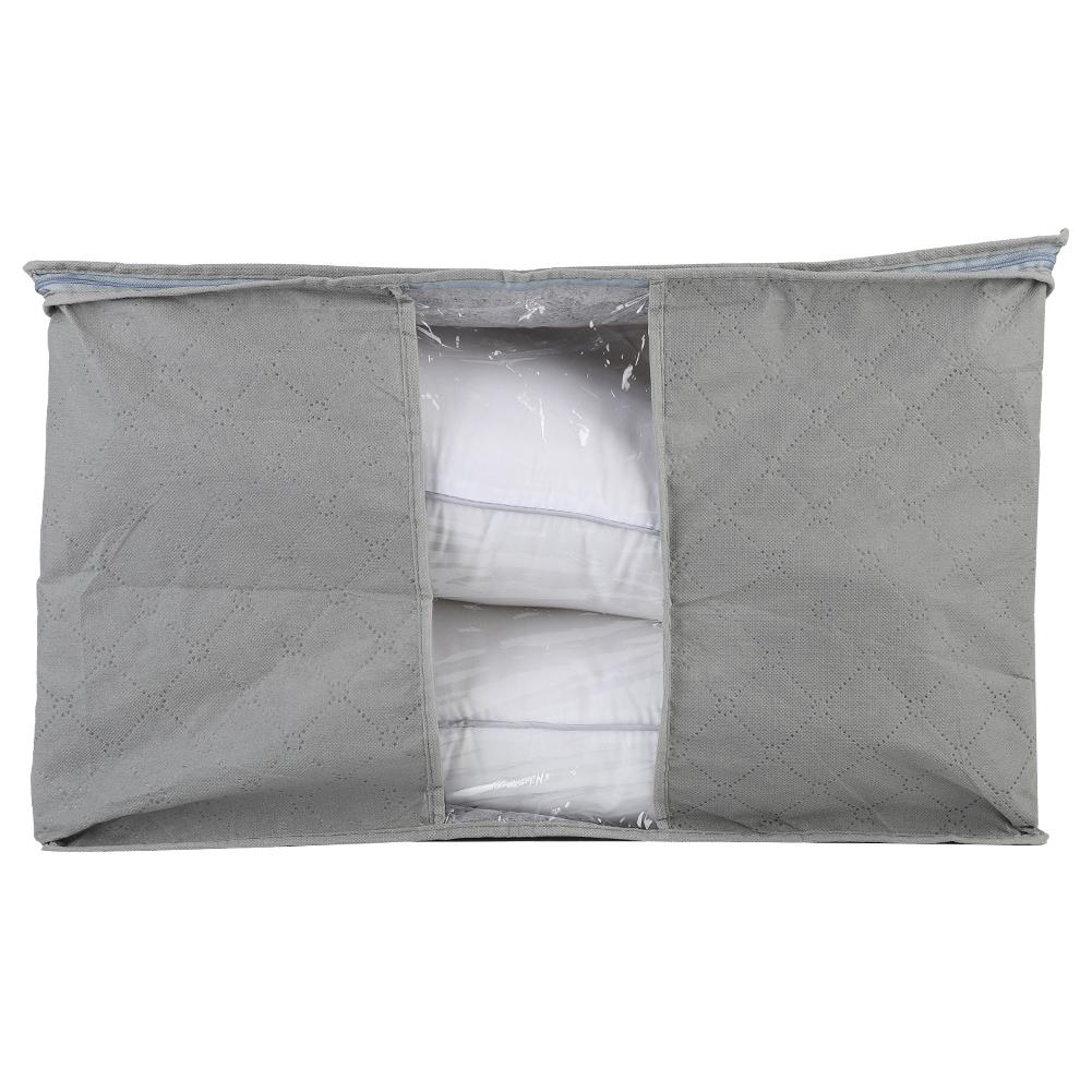 Bamboo Carbon Fibre Storage Bag with Zipper Large Durable Foldable for Clothes