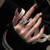 New Punk Vintage Metal Liquid Butterfly Women's Adjustable Ring Niche Design Fashion Exquisite Insect Ring Gothic Jewelry Gifts