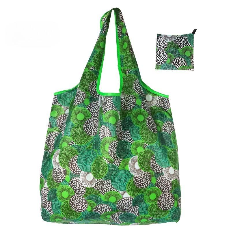 Market-6 Mode Zakvouwbare Eco Tassen Grote Capaciteit Herbruikbare Boodschappentas Dames Tote 50lb Wasbare Reistas 40x38cm