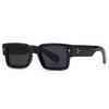 SHAUNA Ins Popular Fashion Square Rivets Men Sunglasses Vintage Punk Gradient Women Trending Dark Green Sun Glasses Shades UV400