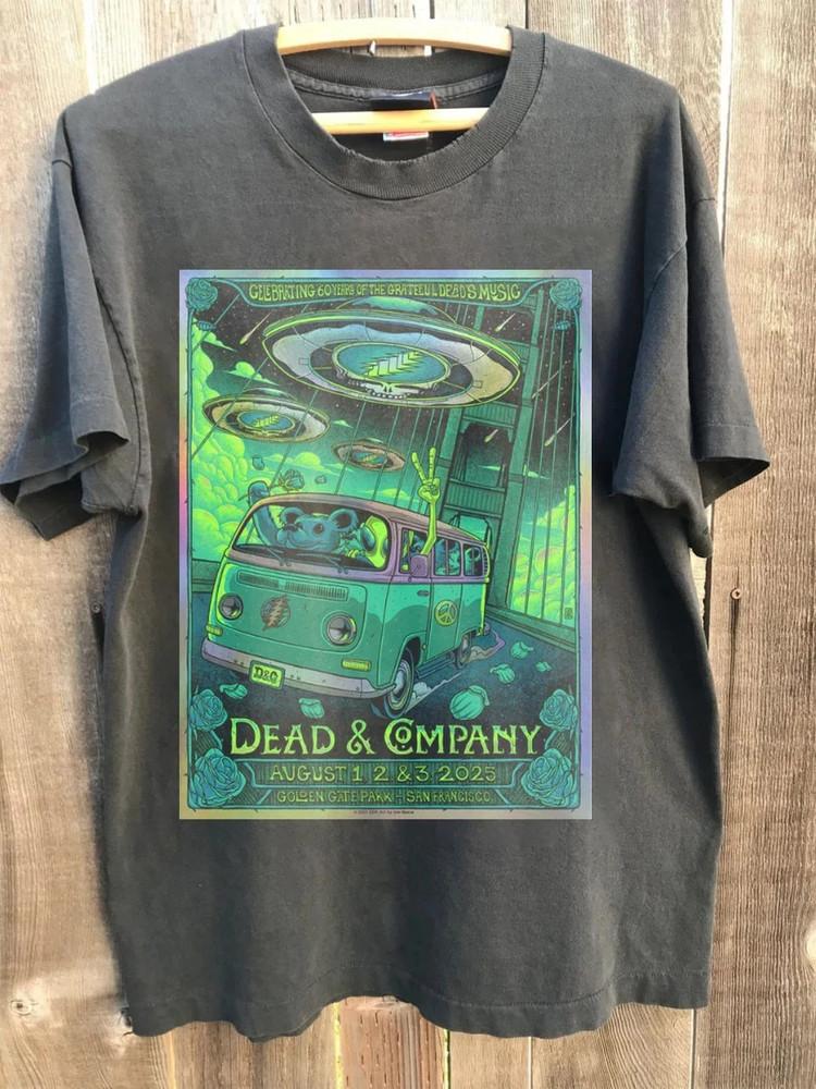 Dead And Company San Francisco CA Aug 1-3 2025 reprint BLACK shirt S-5xl Unisex T-Shirt XXL