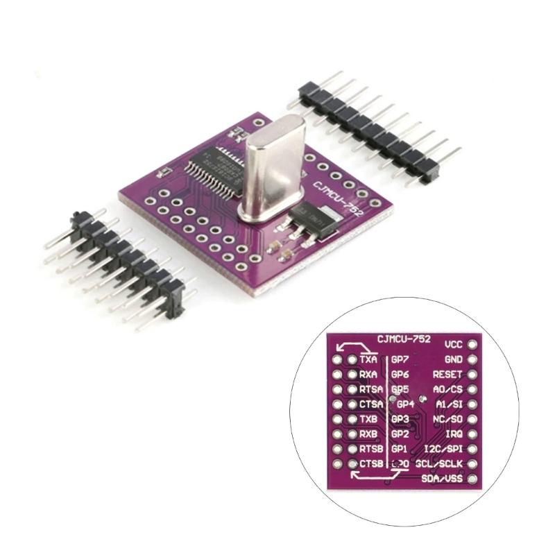 SC16IS752 Double Channel UART To I2C SPI Converters Module With 115200Bps For IoTs Embedded Systems