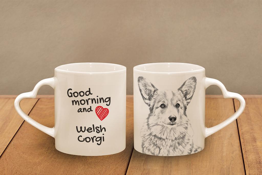 Pembroke Welsh Corgi - Cup with a Dog, Adorable Cup with a Heart-shaped Handle, Universal Gift from the Art-Dog Brand