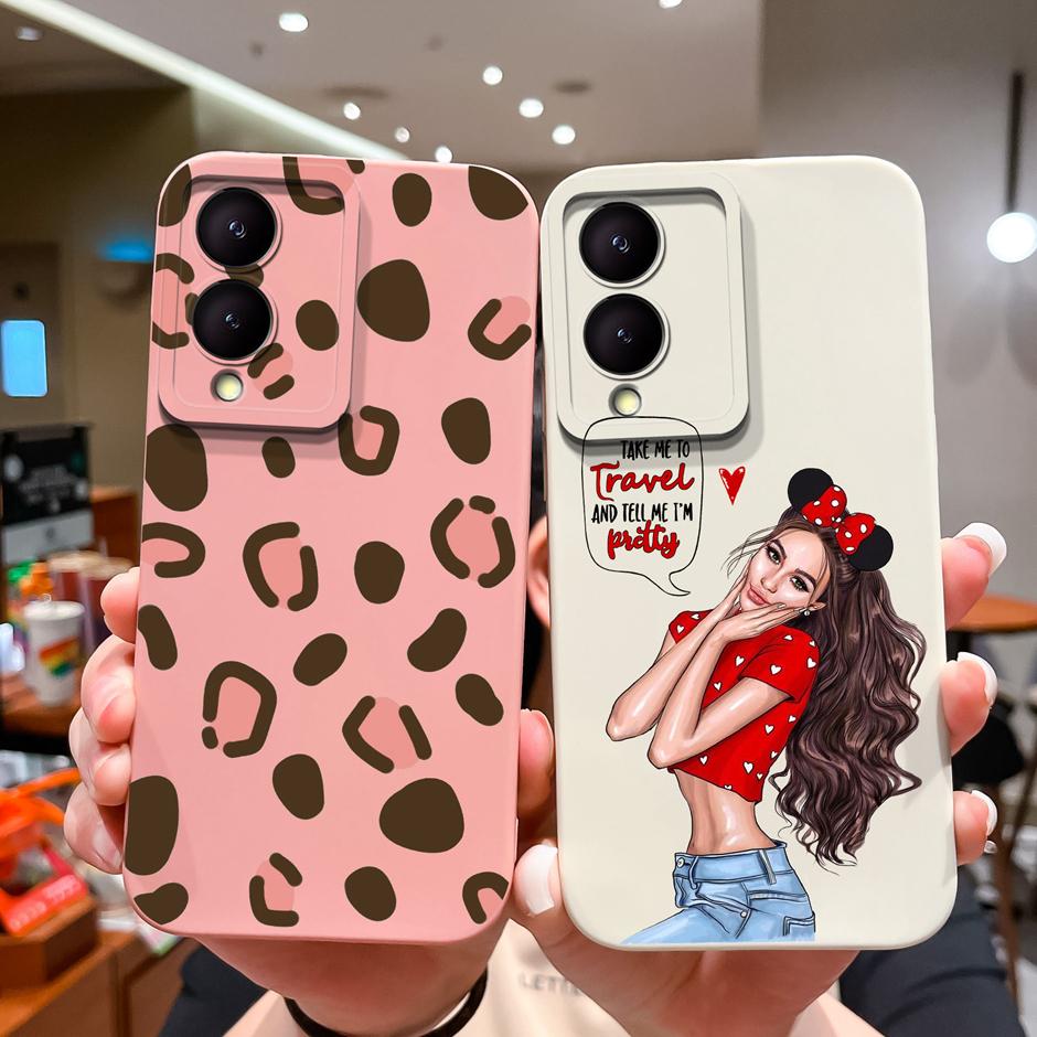 For VIVO Y17S 4G Phone Case Cute Sweet Girls Cartoons Matte Silicone Coque For VIVOY17S Y17s 4G High-quality New Design Funda