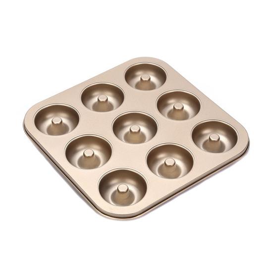 Donut Baking Pan 6-Count Carbon Steel Nonstick Donut Pan for Baking Easy Release Doughnut Molds Multifunctional Bakeware for Cakes Muffins Pies