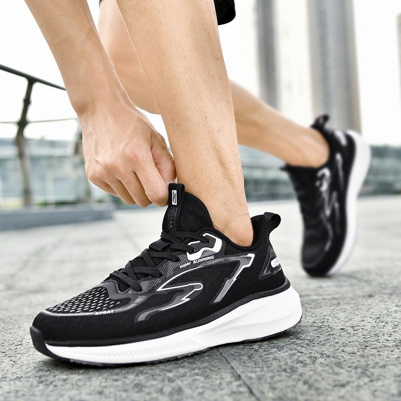 Autumn new carbon plate shock-absorbing non-slip sports shoes men's running shoes comfortable mesh lightweight breathable versatile casual shoes