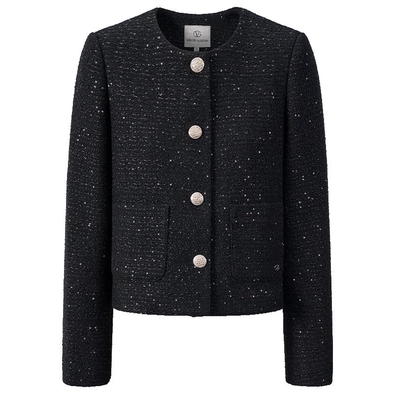 

Giovanni Valentino Women s Wool Blend Tweed Jacket L