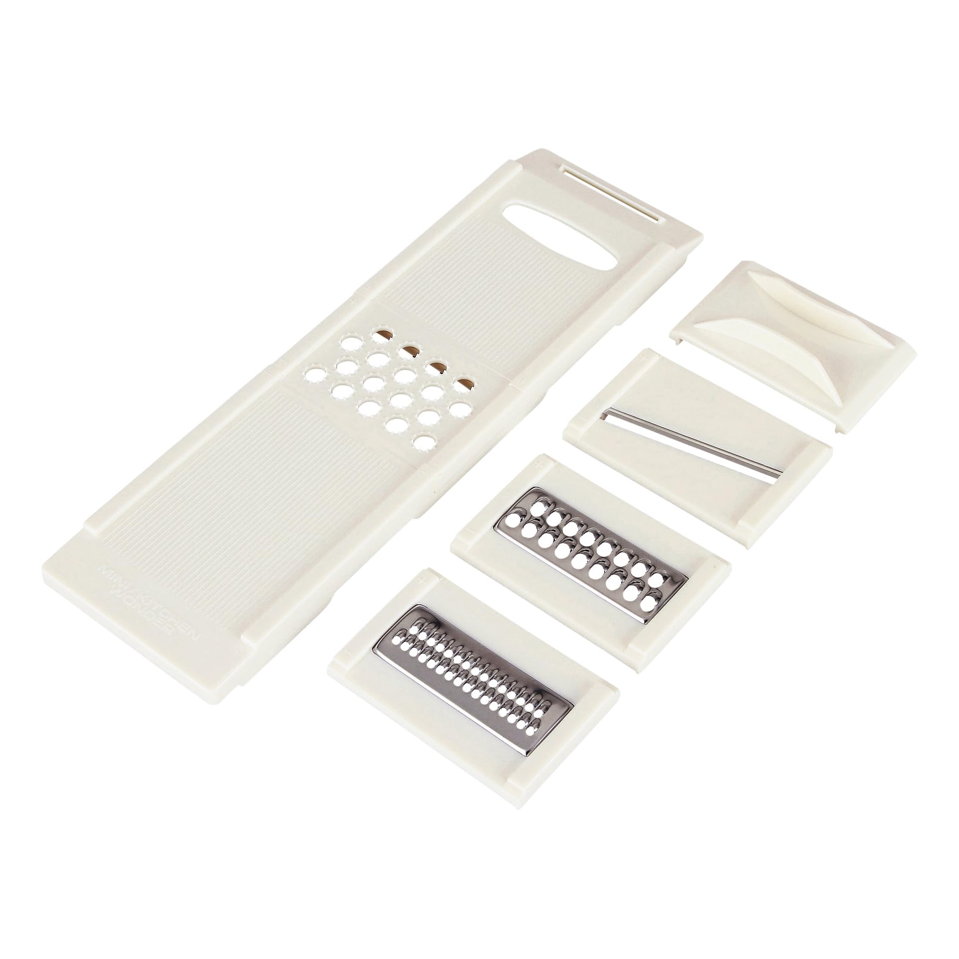 KAI Corporation Cooking Utensil Grater with Finger KAI KITCHEN DH8039 Cassette-type Set Slicer, Julienne, (4 functions), Guard, белый