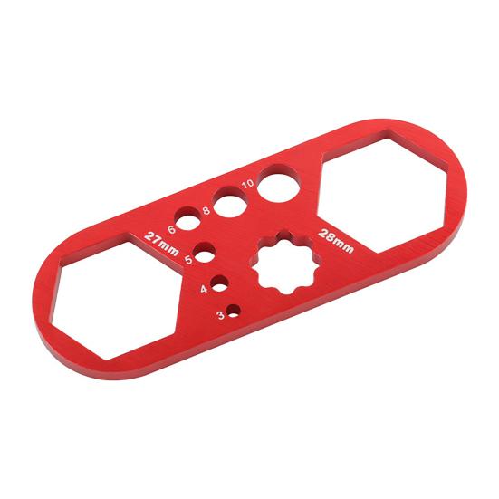 Bike Front Fork Wrench Heavy Duty Aluminum Alloy MTB Road Mountain Bicycle Suspension Fork Top Cover Removal Spanner Bike Repair Tools