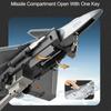 1/84 Caça Stealth J-20 Modelos de Metal Brinquedo Compartimento de Mísseis Aberto Modelo de Aeronave Militar Brinquedos com Música Luz Presente de Festival para Menino