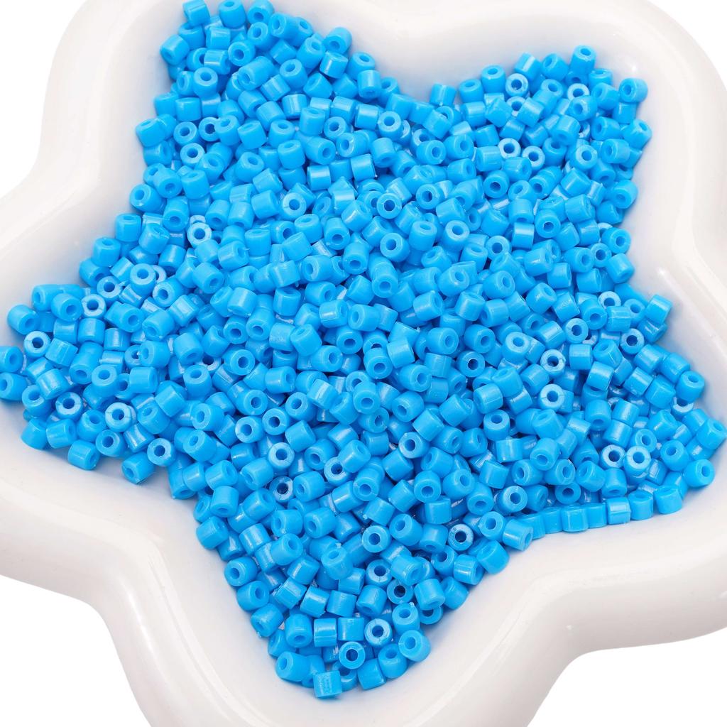 300pcs 4mm Acrylic Short Tube Beads Solid Color Seed Beads Accessories For DIY Jewelry Making