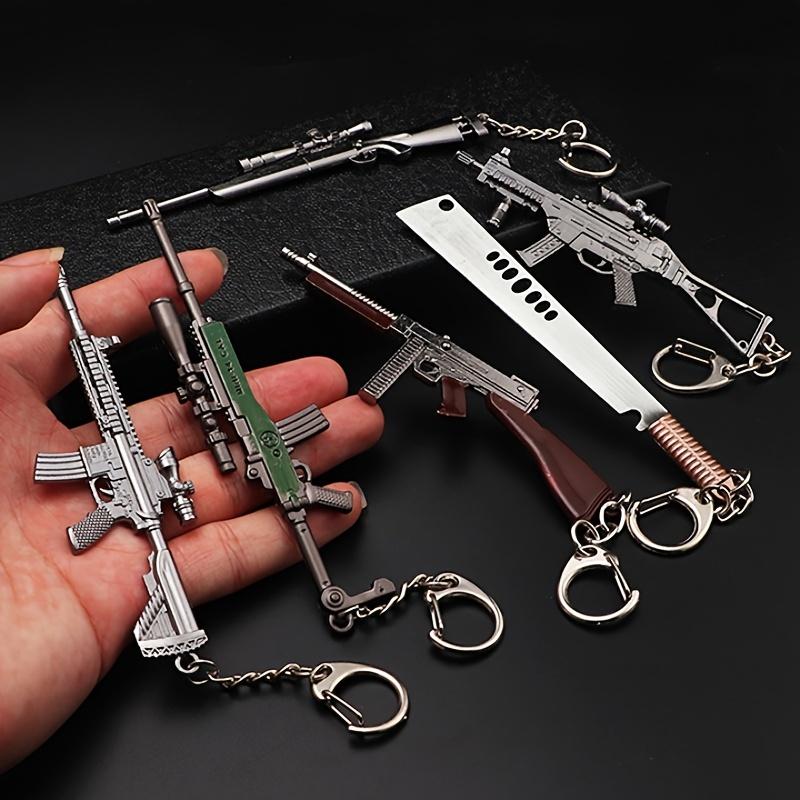 1 pezzo Portachiavi Pistola Giocattolo, Ciondolo Modello Pistola Giocattolo in Lega Portachiavi Auto Portachiavi Auto Regalo Per Uomini Ragazzi
