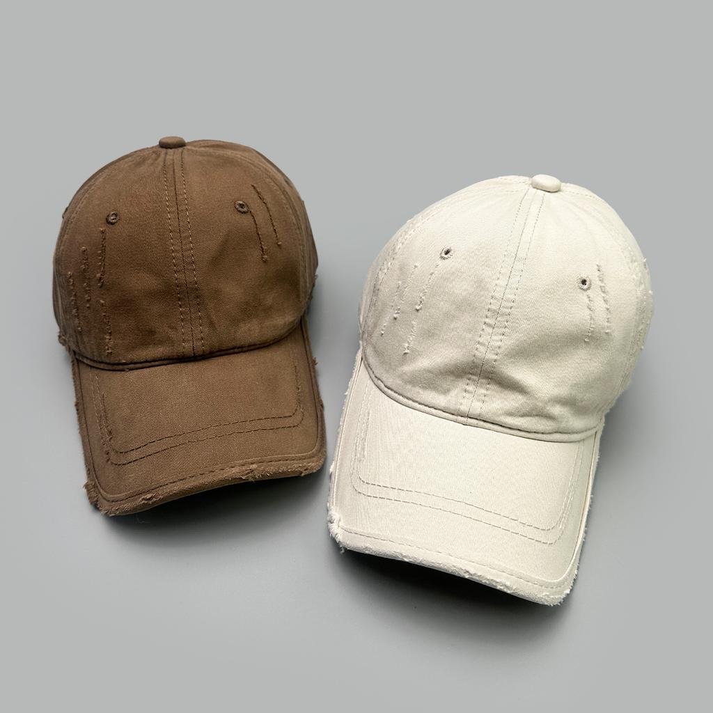 Spring And Summer Retro Hole Wind Solid Color Baseball Cap Men And Women Shading Personality Fashion Travel Cap