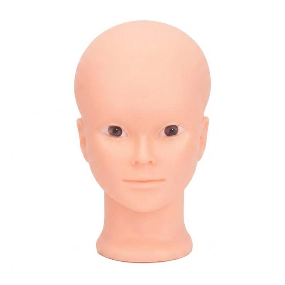 Bald Head Hairdressing Head Model Professional Makeup Doll Head for Hairdressing Female-A