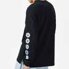Li-Ning BAFIVE X Jon Burgerman Artist Co-Branded Series Graphic Print Loose Crew Neck Long Sleeve T-Shirt Men Tops Black AHSR757-3