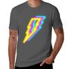 Neon Lightning Bolt Tshirt Active Sports Short Sleeve Cotton Shirt Tshirt