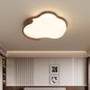 Mid-Century Style Walnut Cloud Ceiling Light - Full Spectrum, Eye Protection, Warm & Romantic Lighting for Living Room or Master Bedroom